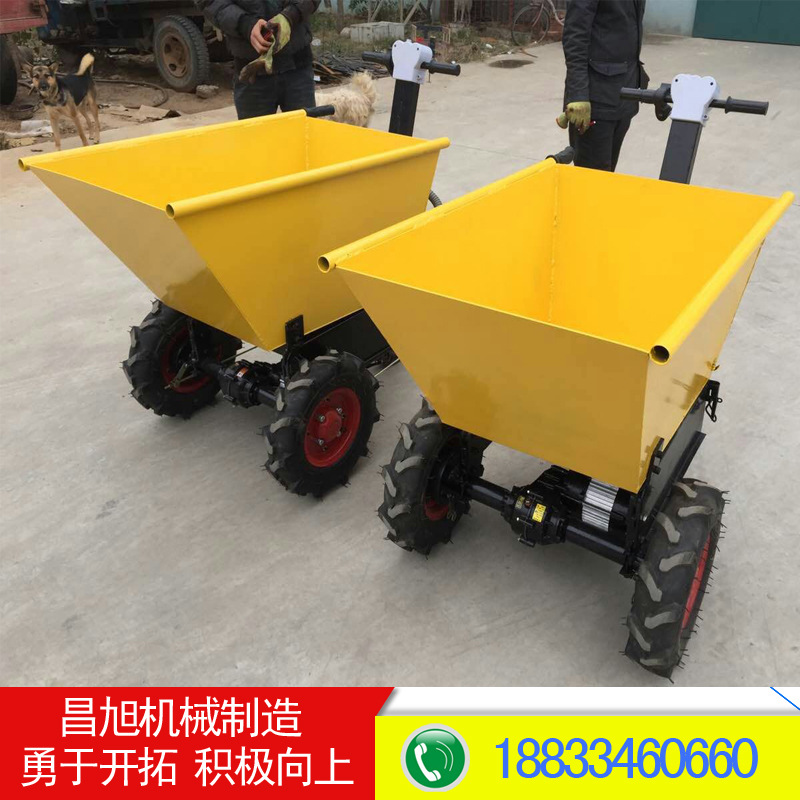電動手推車新建筑工地翻斗車養(yǎng)殖場果園小推車電動小推車